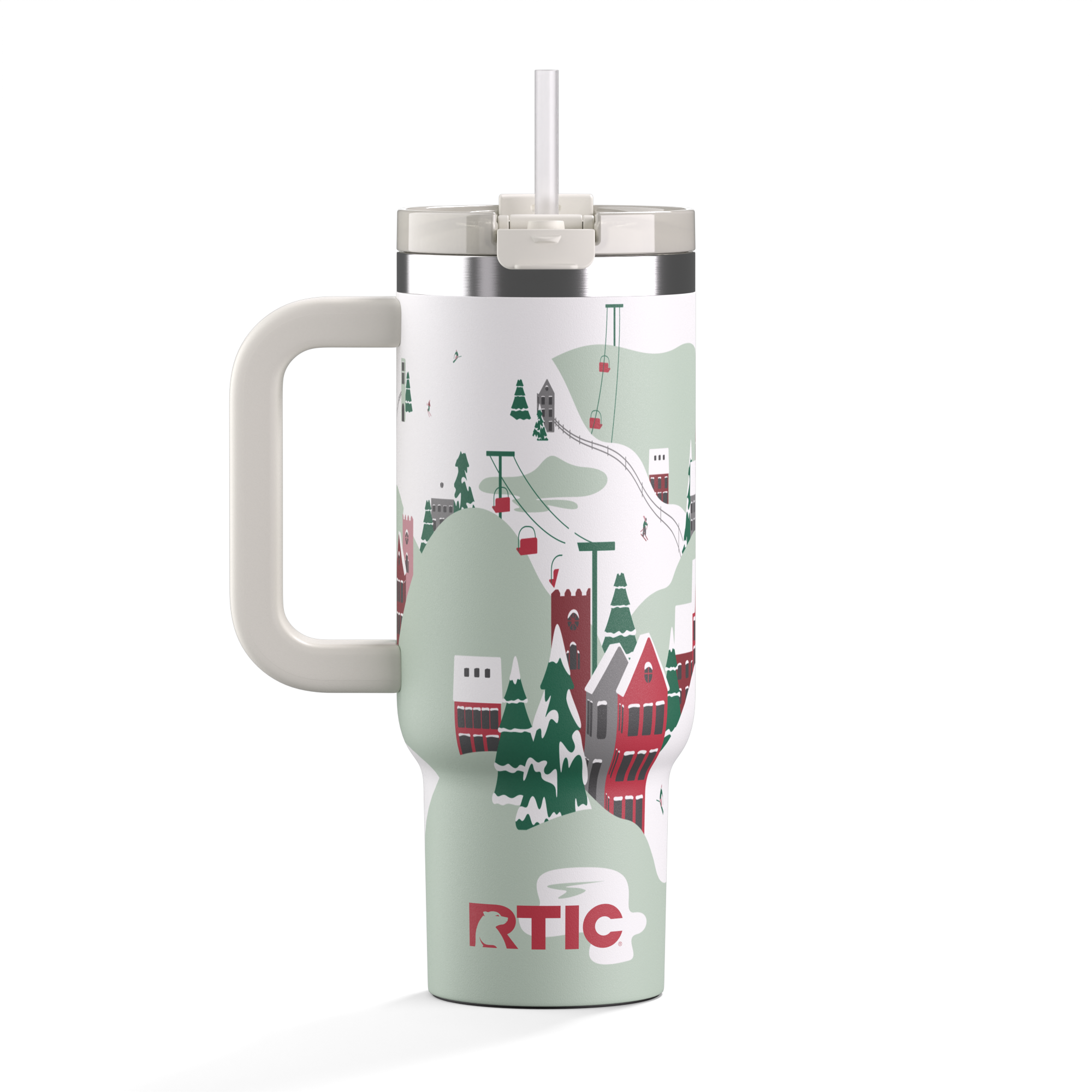 Custom Apres Ski RTIC 30 oz Road Trip Tumbler, personalized by SanCanDo Swag in Argyle, TX