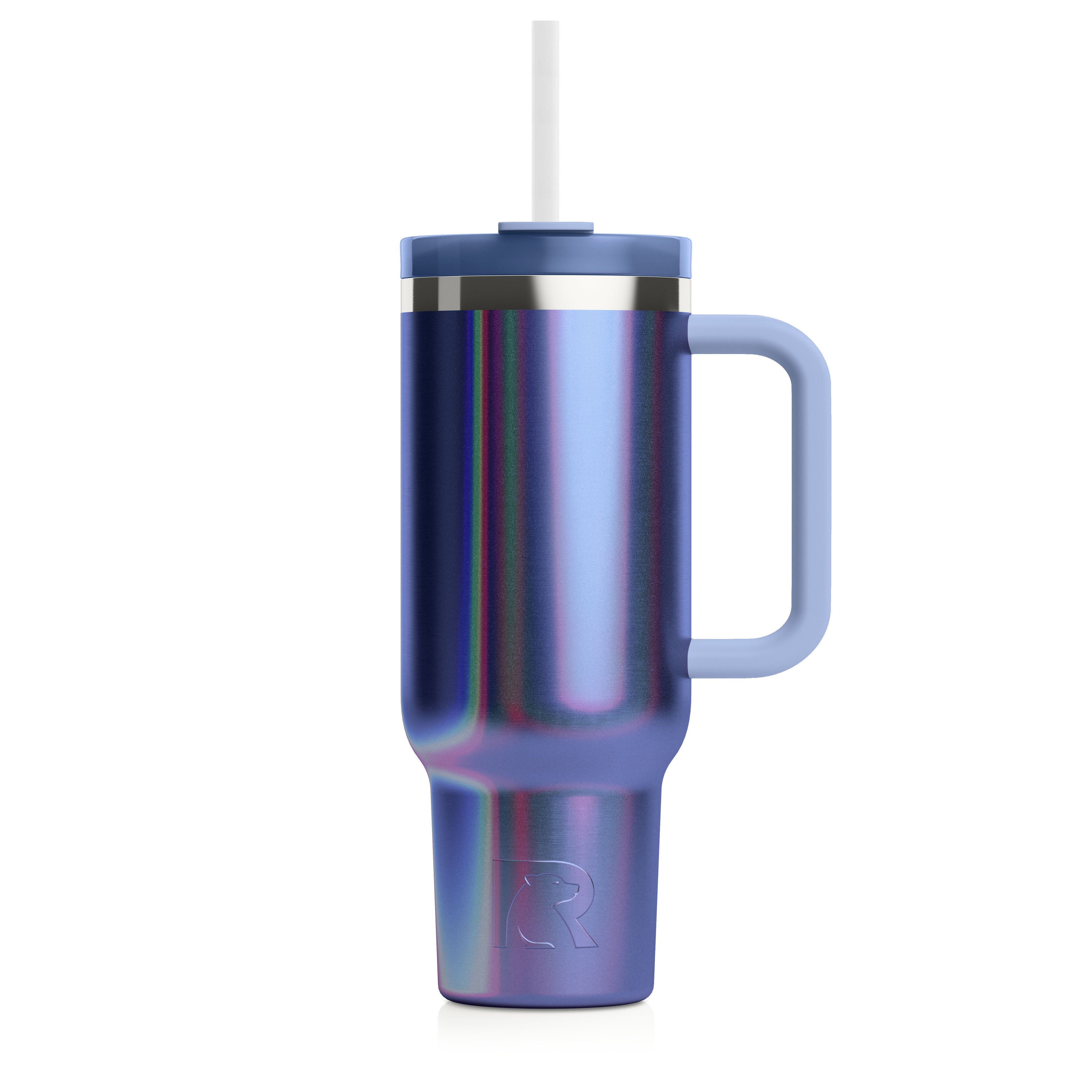 Custom Pacific Glitter RTIC 30 oz Road Trip Tumbler, personalized by SanCanDo Swag in Argyle, TX
