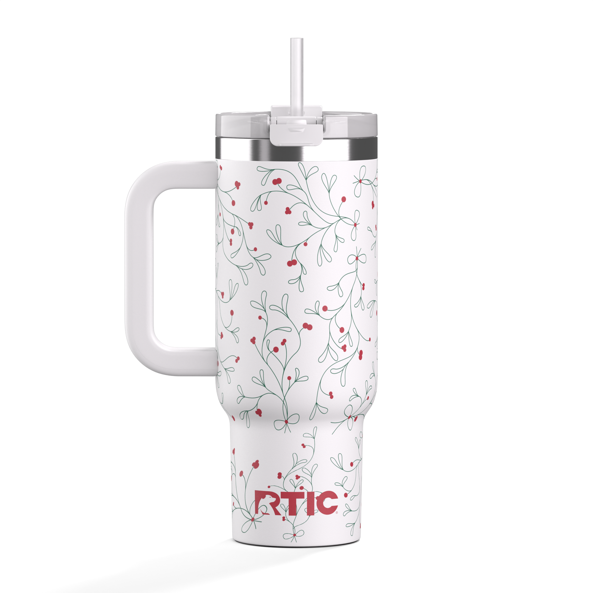 Custom Mistletoe RTIC 30 oz Road Trip Tumbler, personalized by SanCanDo Swag in Argyle, TX