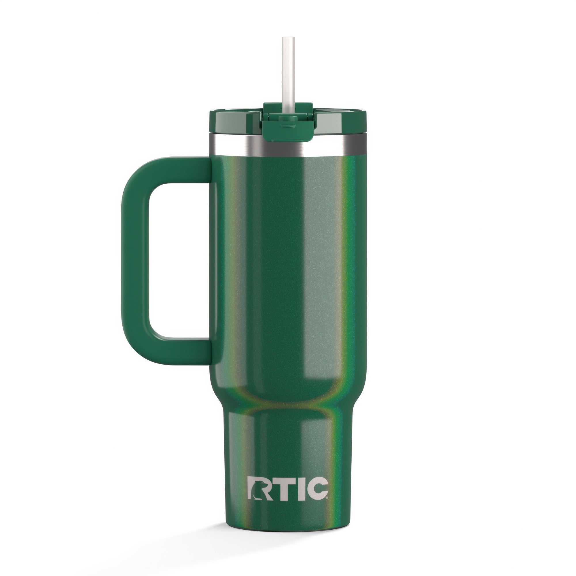 Custom Pine Tree Glitter RTIC 30 oz Road Trip Tumbler, personalized by SanCanDo Swag in Argyle, TX