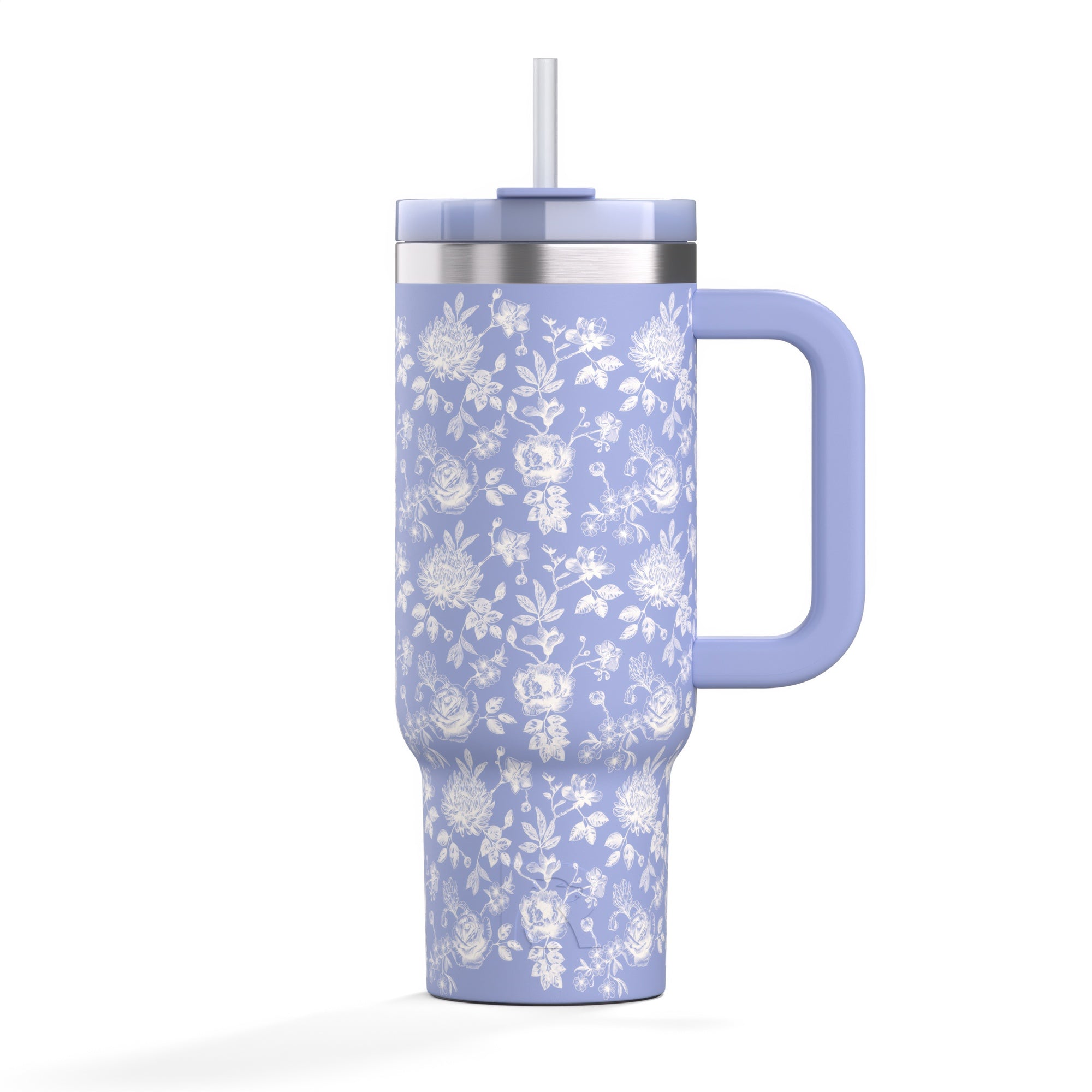 Custom Periwinkle Bouquet RTIC 30 oz Road Trip Tumbler, personalized by SanCanDo Swag in Argyle, TX