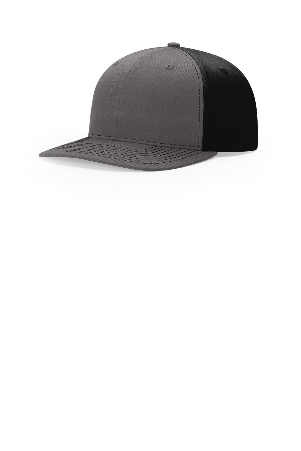 Custom Charcoal/ Black Solid Twill Trucker 312, personalized by SanCanDo Swag in Argyle, TX