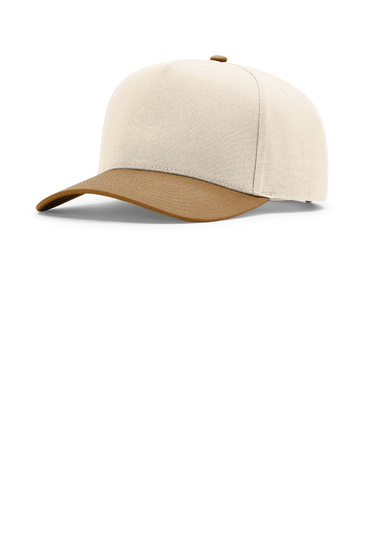 Custom Cream/ Cream/ Caramel Full Fabric 5-Panel Champ 323FPC, personalized by SanCanDo Swag in Argyle, TX