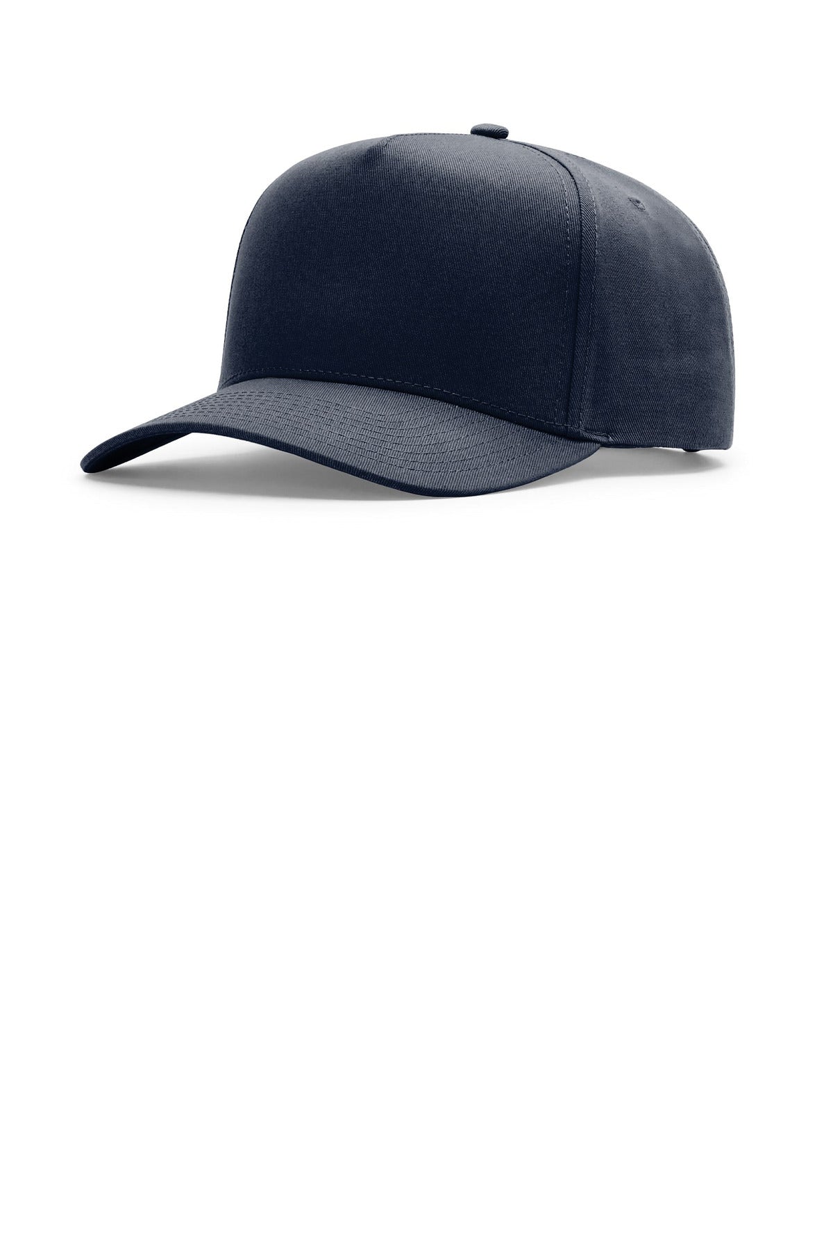 Custom Navy Full Fabric 5-Panel Champ 323FPC, personalized by SanCanDo Swag in Argyle, TX