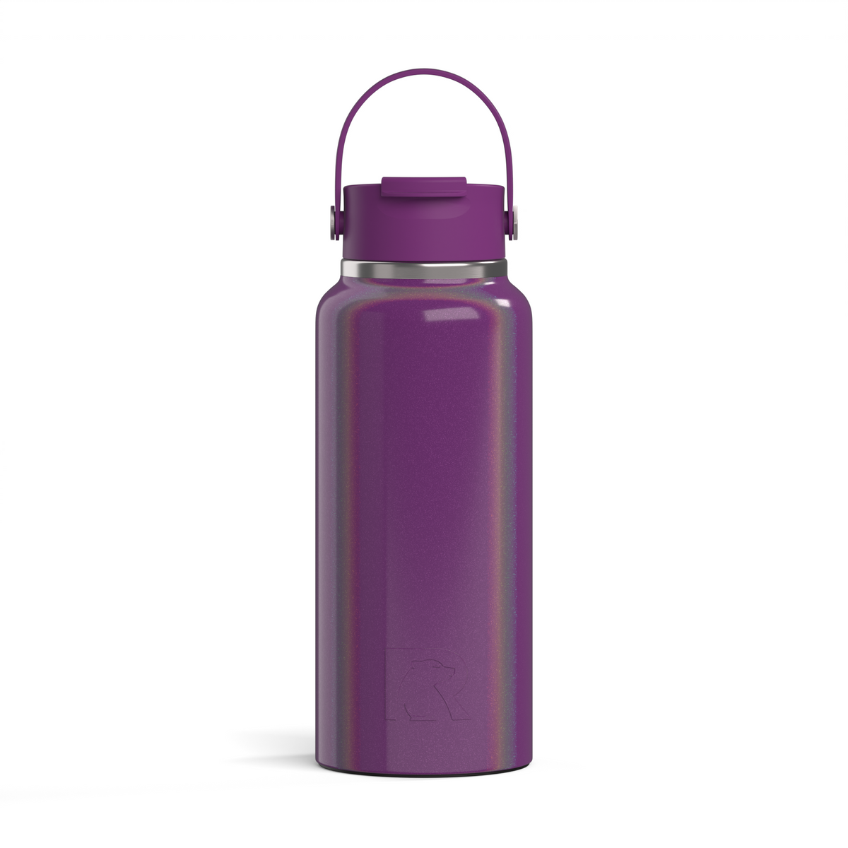 Custom RTIC 32 oz Outback Bottle in Berry Jam Glitter, personalized by SanCanDo Swag in Argyle, TX