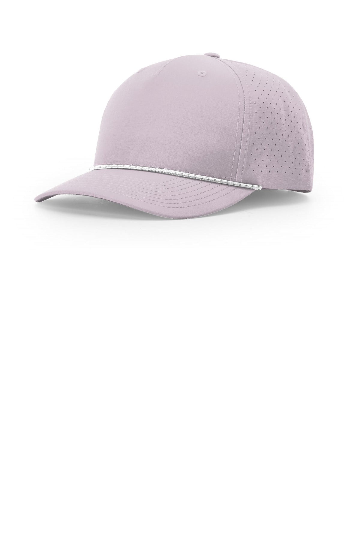 Custom Lilac/ White Grey Laser Perf Performance Rope Cap 355, personalized by SanCanDo Swag in Argyle, TX