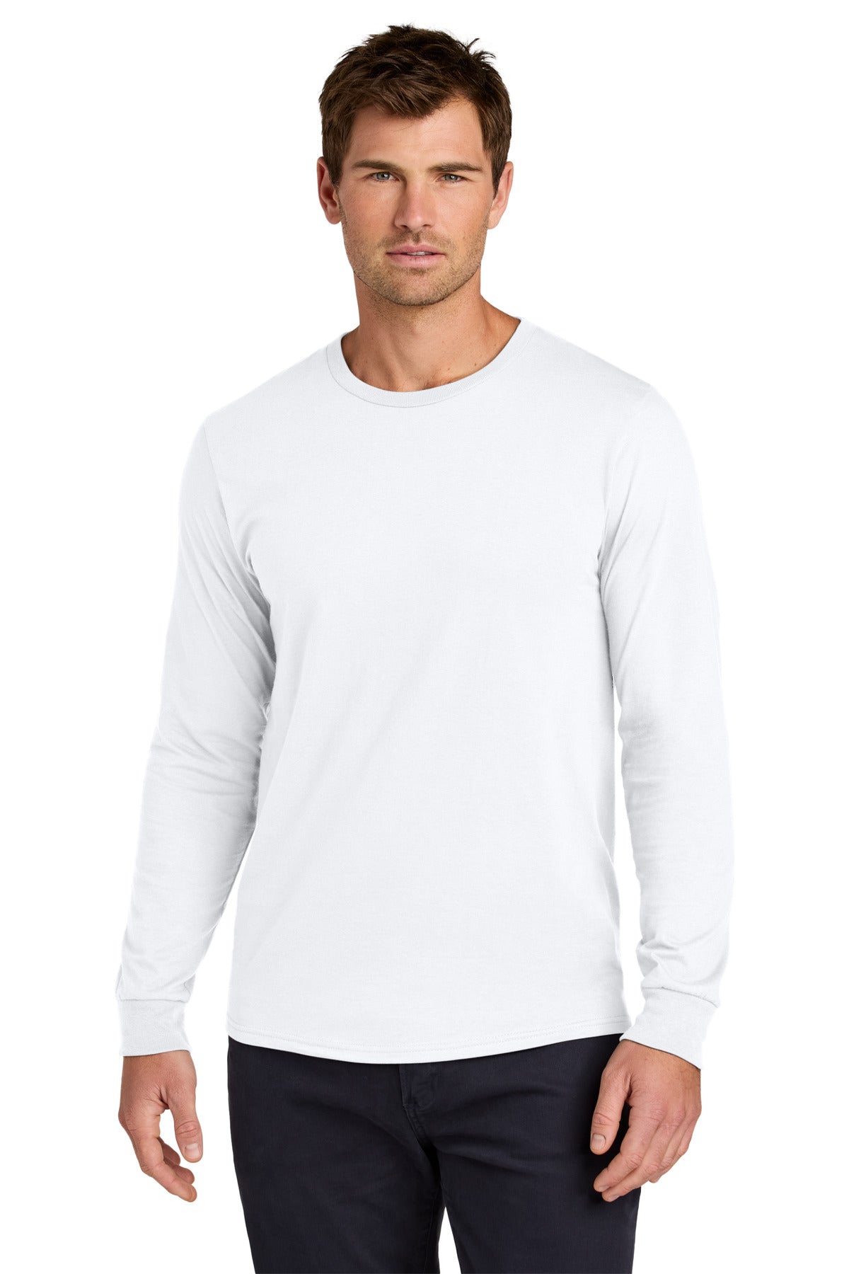 Custom White Classics Unisex Cotton Long Sleeve Tee 363L, personalized by SanCanDo Swag in Argyle, TX