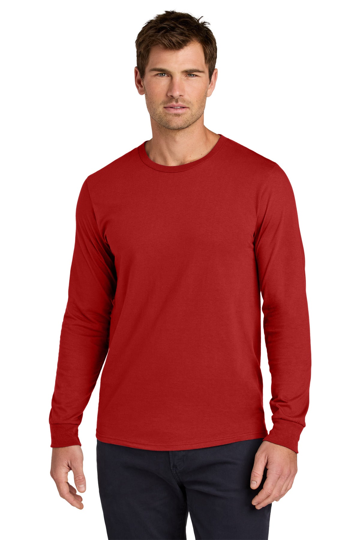Custom True Red Classics Unisex Cotton Long Sleeve Tee 363L, personalized by SanCanDo Swag in Argyle, TX