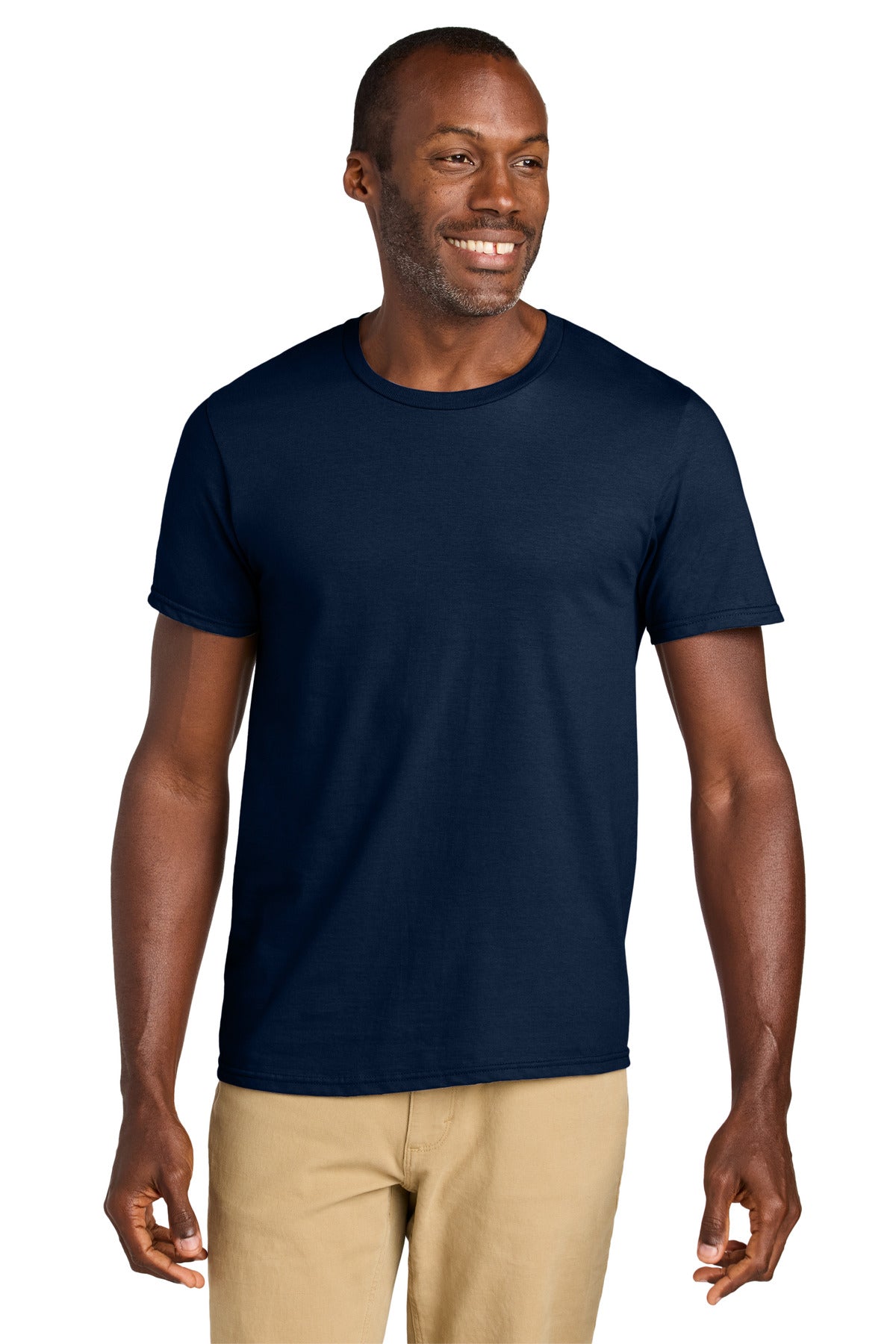 Custom J. Navy Classics Unisex Cotton Tee 363M, personalized by SanCanDo Swag in Argyle, TX