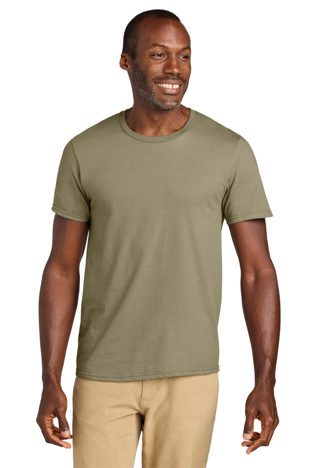 Custom Khaki Classics Unisex Cotton Tee 363M, personalized by SanCanDo Swag in Argyle, TX