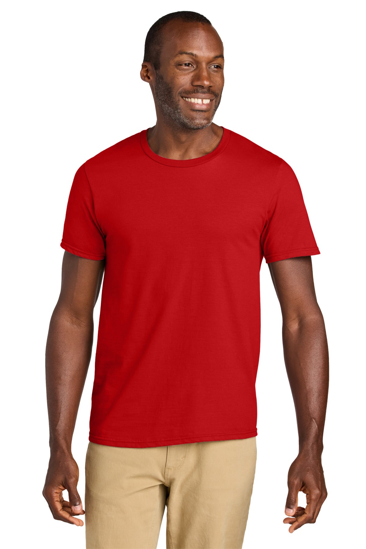 Custom Fiery Red Classics Unisex Cotton Tee 363M, personalized by SanCanDo Swag in Argyle, TX