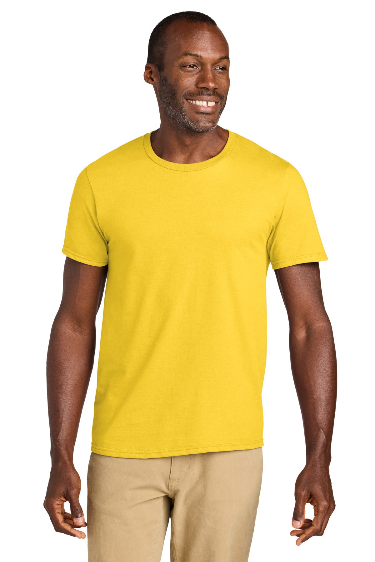 Custom Island Yellow Classics Unisex Cotton Tee 363M, personalized by SanCanDo Swag in Argyle, TX
