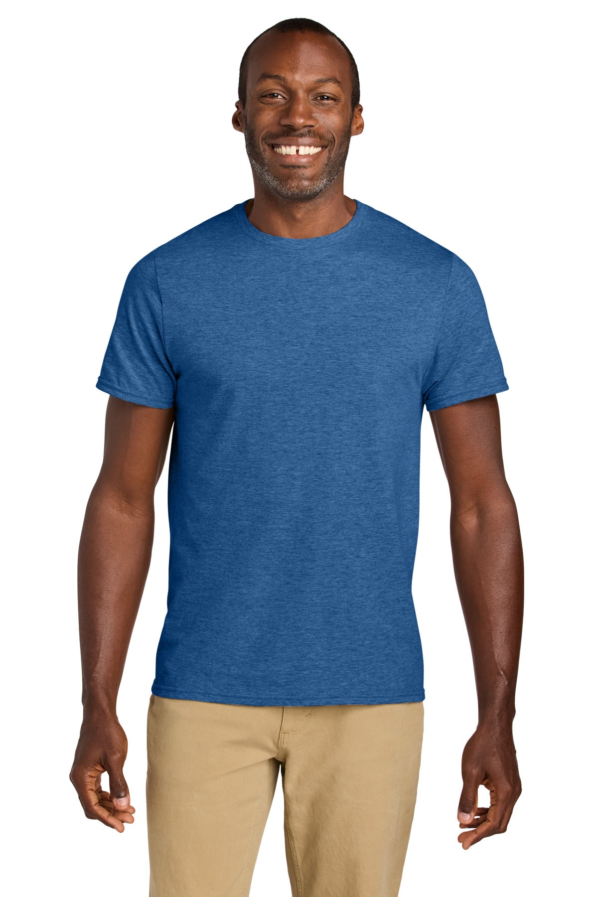 Custom Retro Heather Royal Classics Unisex Cotton Tee 363M, personalized by SanCanDo Swag in Argyle, TX