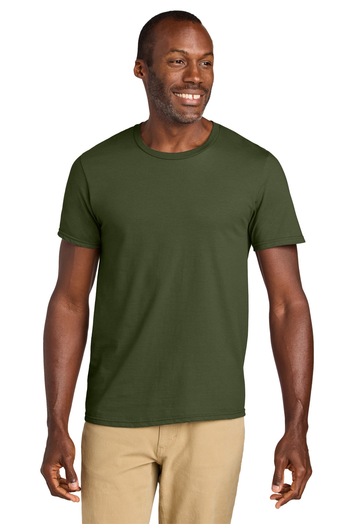 Custom Military Green Classics Unisex Cotton Tee 363M, personalized by SanCanDo Swag in Argyle, TX