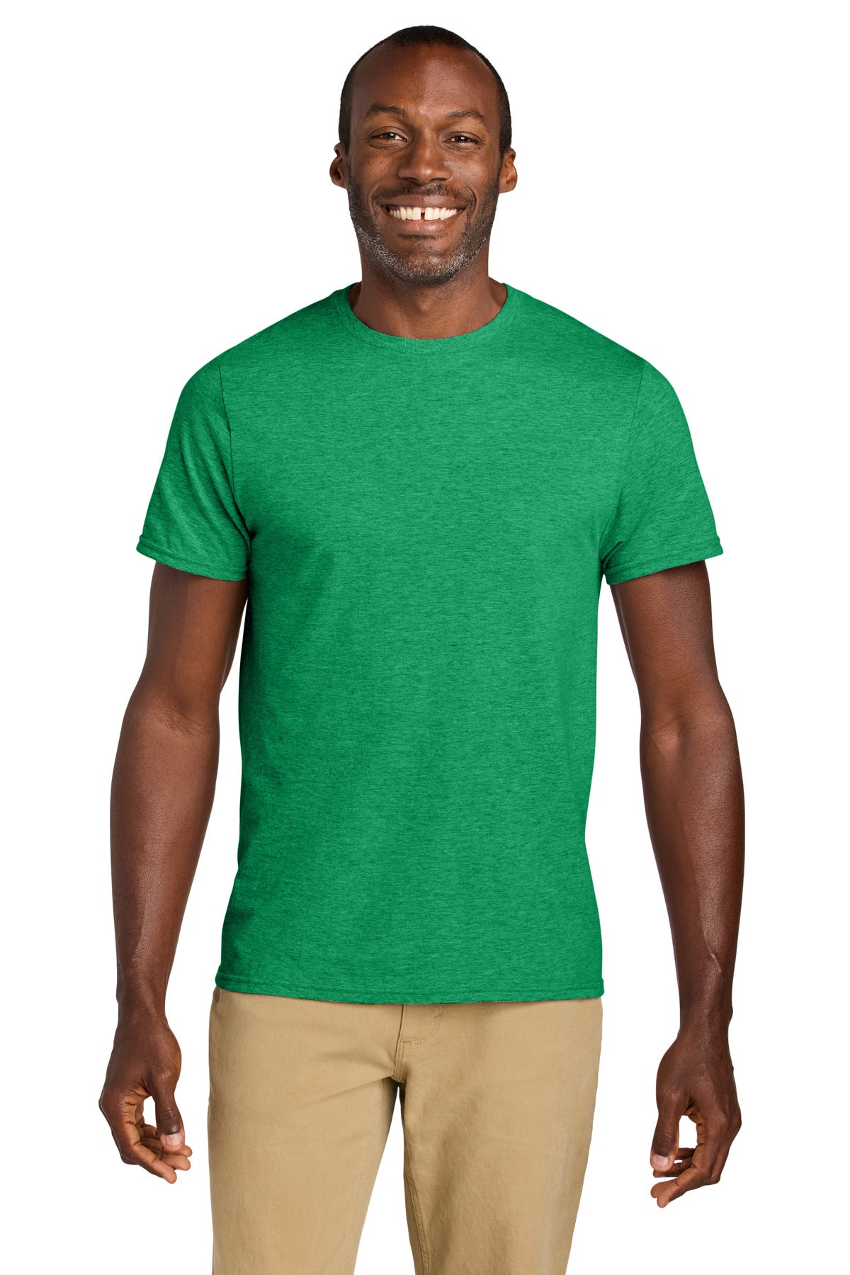 Custom Retro Heather Green Classics Unisex Cotton Tee 363M, personalized by SanCanDo Swag in Argyle, TX