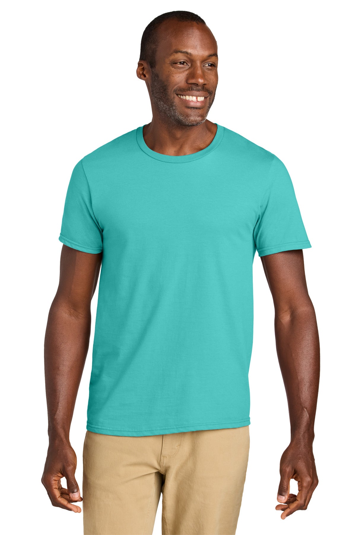 Custom Scuba Blue Classics Unisex Cotton Tee 363M, personalized by SanCanDo Swag in Argyle, TX