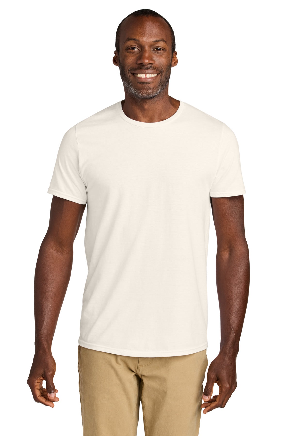 Custom Sweet Cream Heather Classics Unisex Cotton Tee 363M, personalized by SanCanDo Swag in Argyle, TX