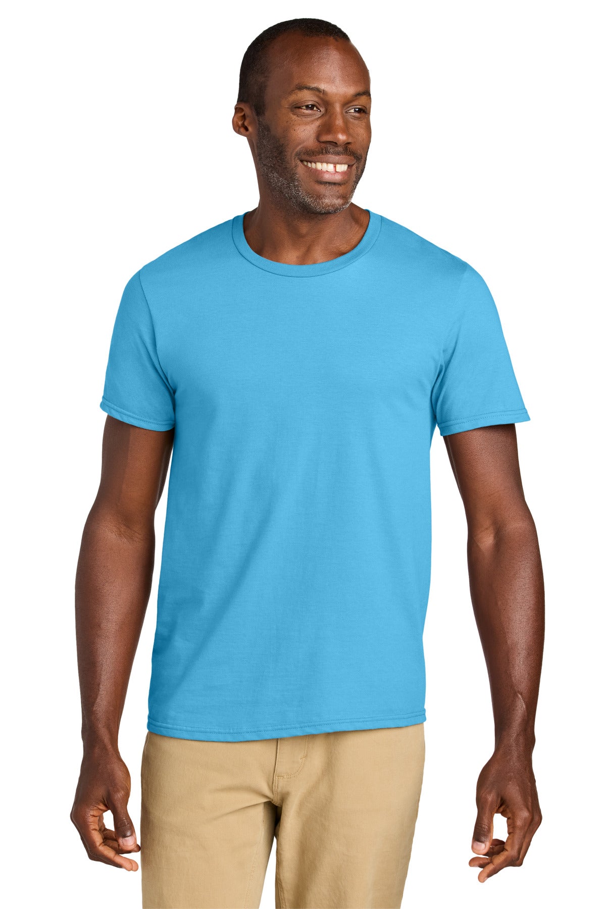 Custom Aquatic Blue Classics Unisex Cotton Tee 363M, personalized by SanCanDo Swag in Argyle, TX