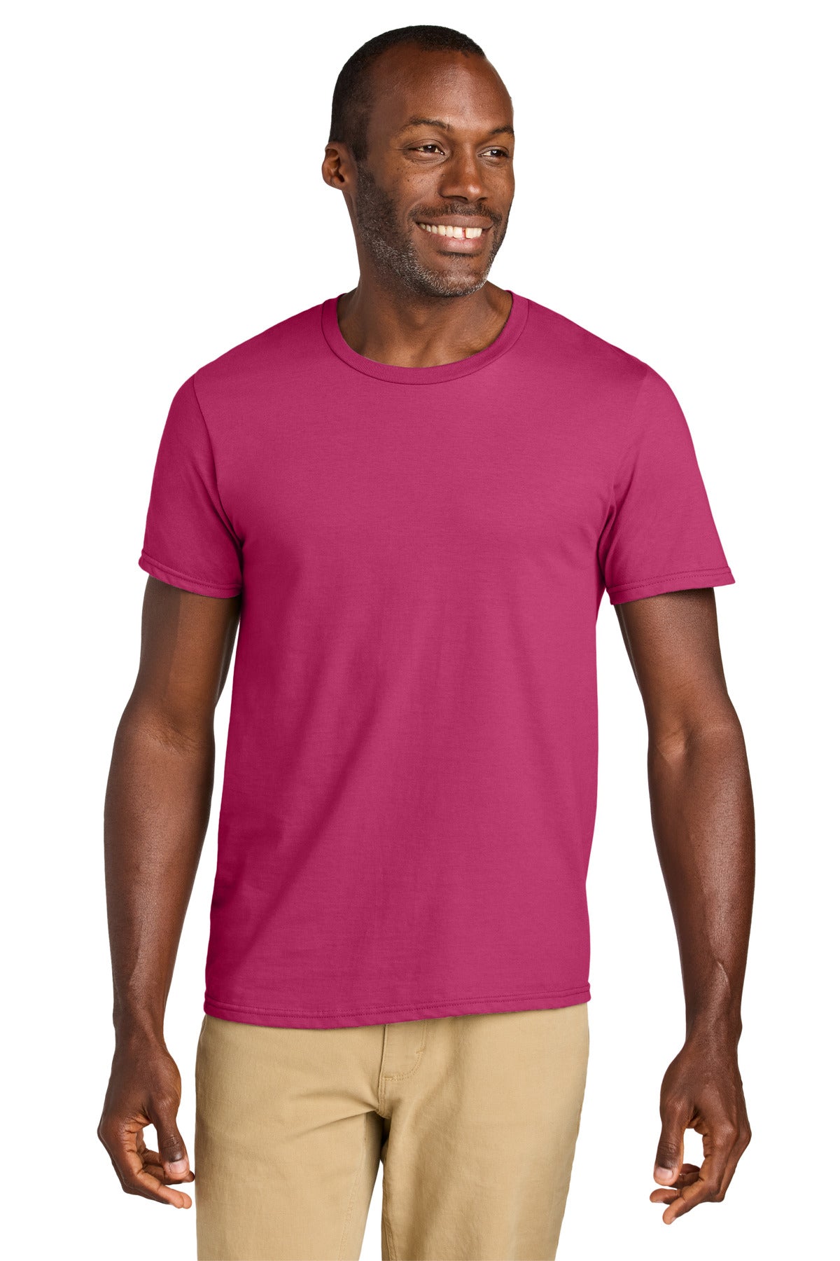Custom Cyber Pink Classics Unisex Cotton Tee 363M, personalized by SanCanDo Swag in Argyle, TX