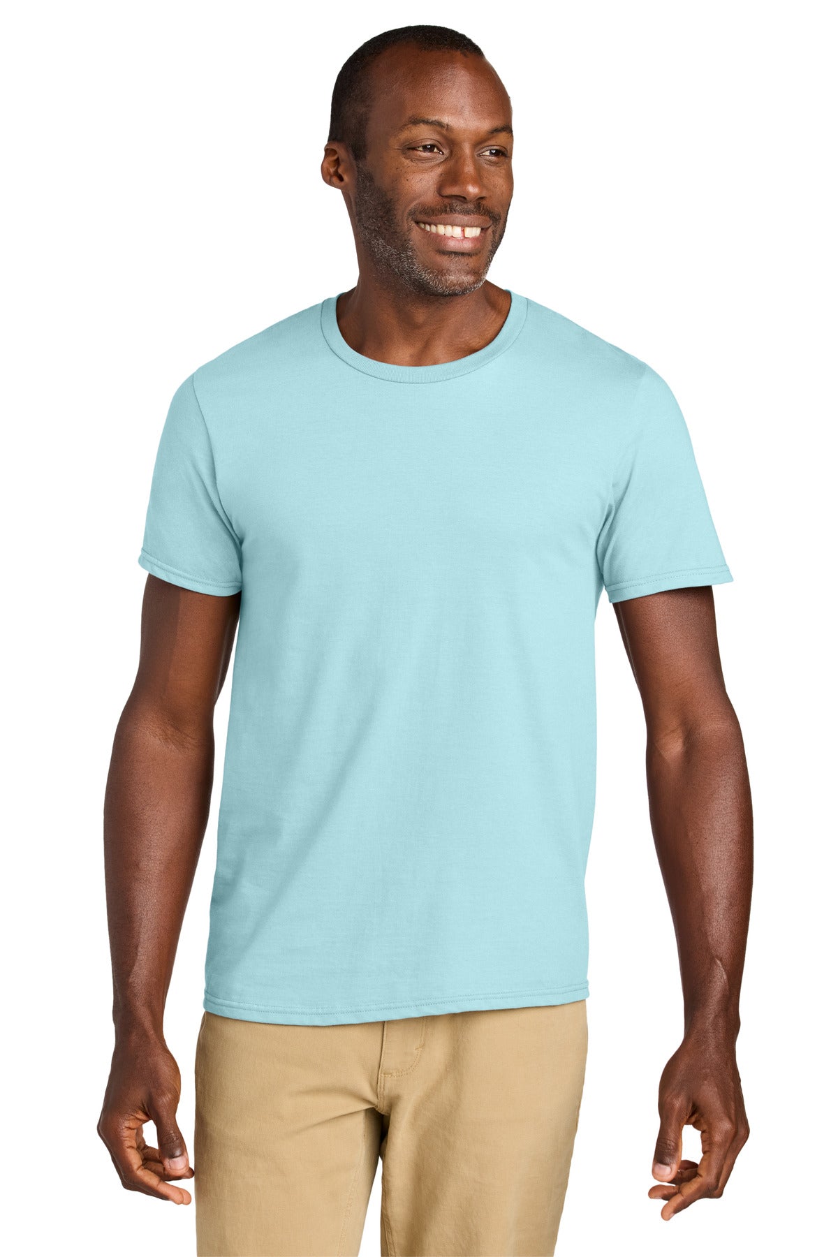 Custom Breezy Blue Classics Unisex Cotton Tee 363M, personalized by SanCanDo Swag in Argyle, TX