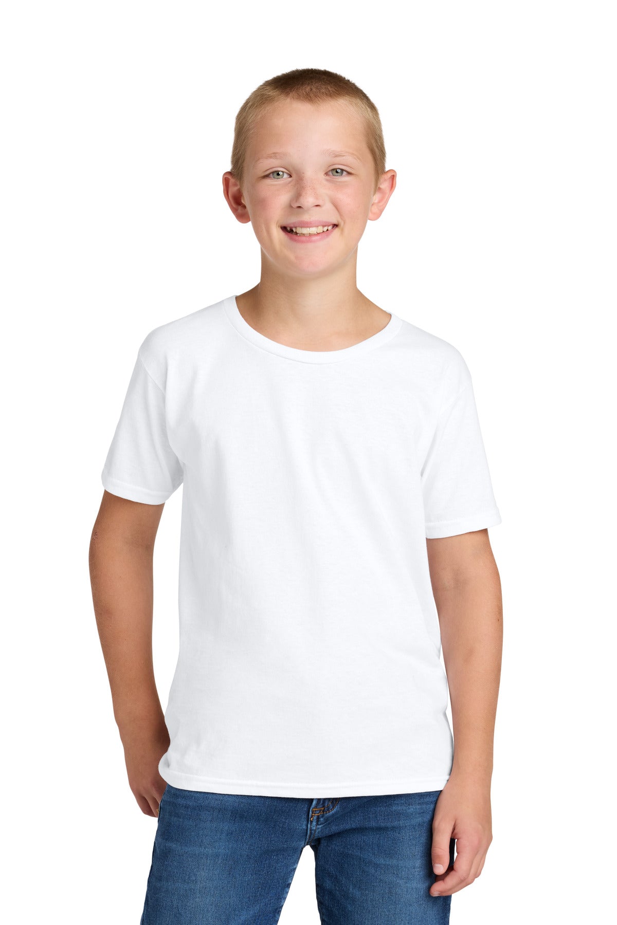 Custom White Classics Youth Cotton Tee 363Y, personalized by SanCanDo Swag in Argyle, TX