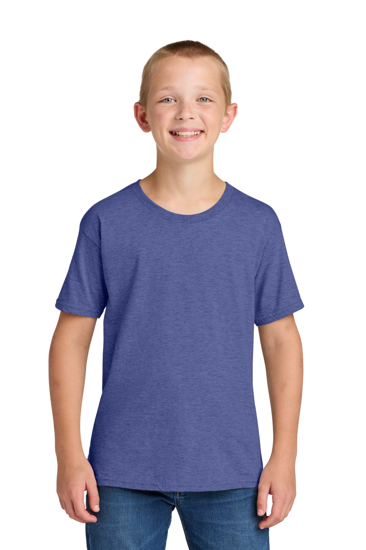 Custom Retro Heather Purple Classics Youth Cotton Tee 363Y, personalized by SanCanDo Swag in Argyle, TX