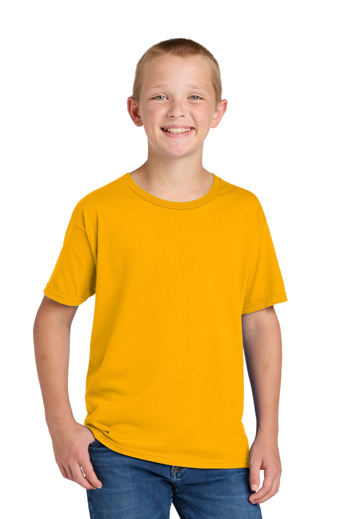 Custom Gold Classics Youth Cotton Tee 363Y, personalized by SanCanDo Swag in Argyle, TX