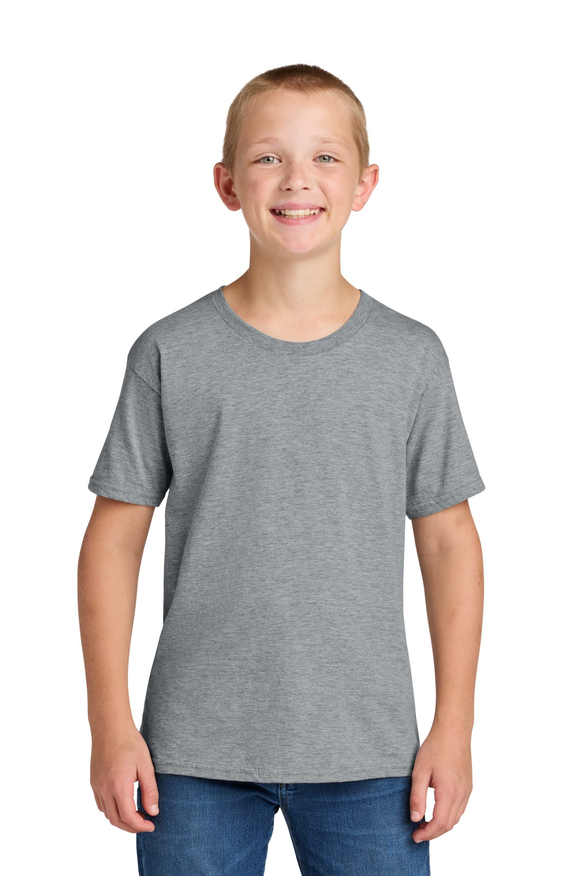 Custom Athletic Heather Classics Youth Cotton Tee 363Y, personalized by SanCanDo Swag in Argyle, TX