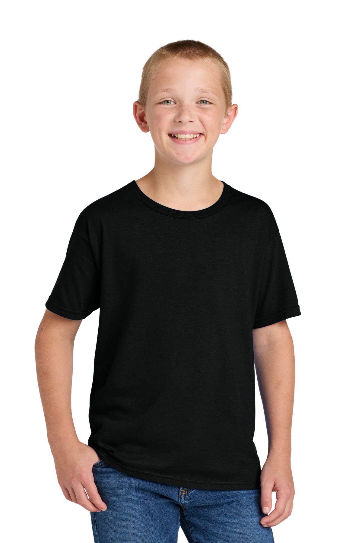 Custom Black Ink Classics Youth Cotton Tee 363Y, personalized by SanCanDo Swag in Argyle, TX