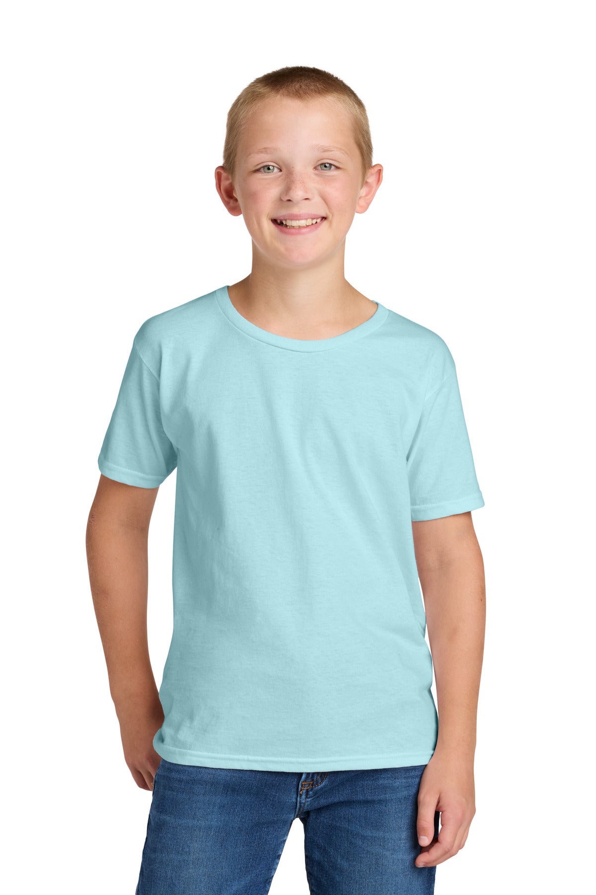 Custom Breezy Blue Classics Youth Cotton Tee 363Y, personalized by SanCanDo Swag in Argyle, TX