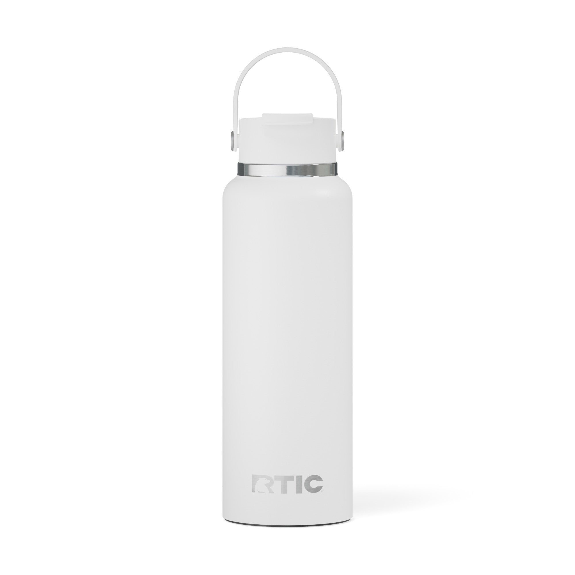 Custom White RTIC 40 oz Outback Bottle, personalized by SanCanDo Swag in Argyle, TX