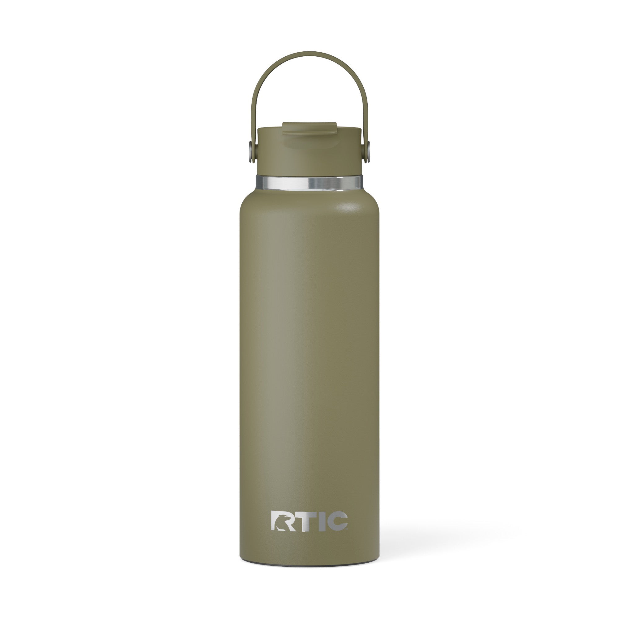 Custom Olive RTIC 40 oz Outback Bottle, personalized by SanCanDo Swag in Argyle, TX