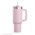 Custom Pale Pink RTIC 40 oz Road Trip Tumbler, personalized by SanCanDo Swag in Argyle, TX