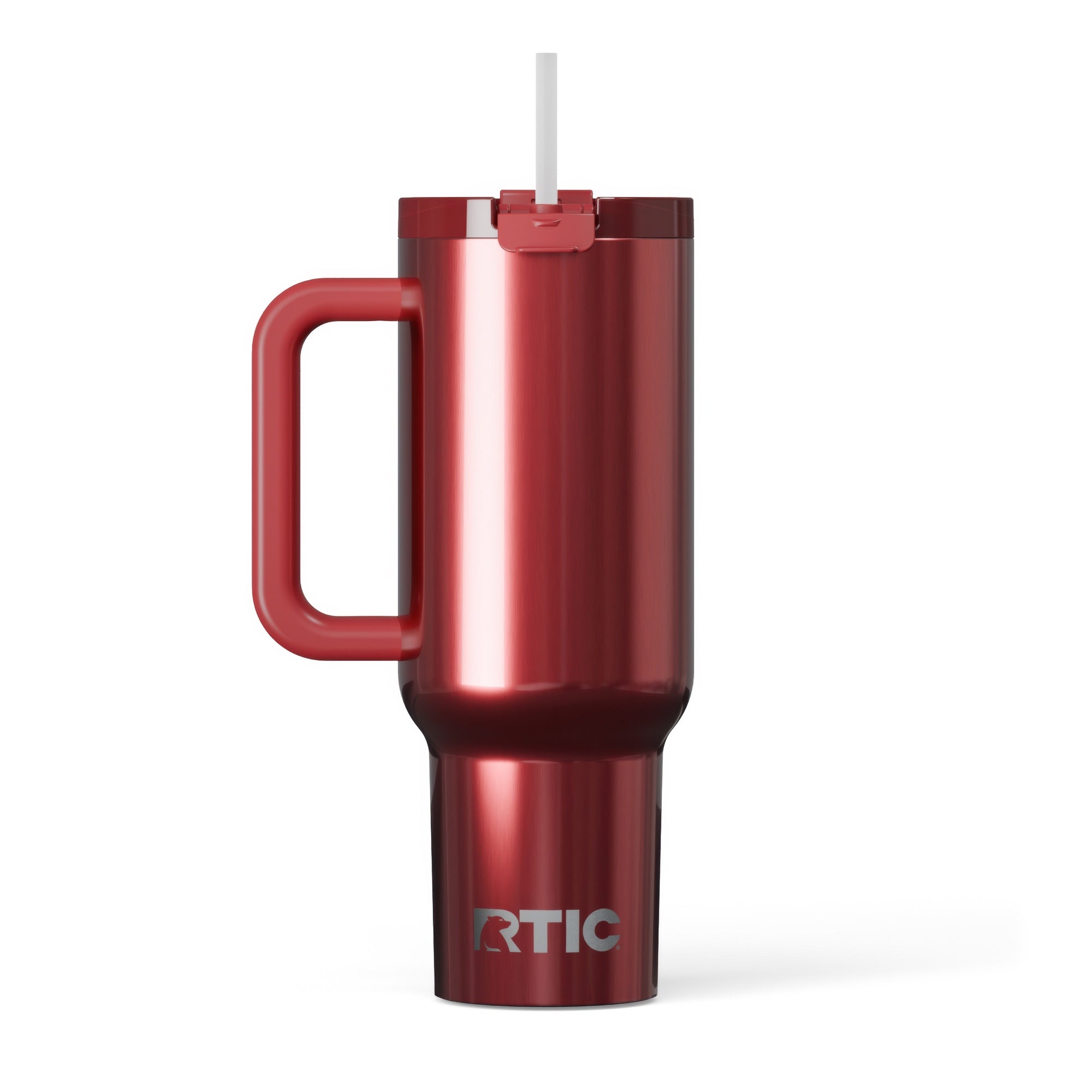 Custom Black Cherry Metallic RTIC 40 oz Road Trip Tumbler, personalized by SanCanDo Swag in Argyle, TX