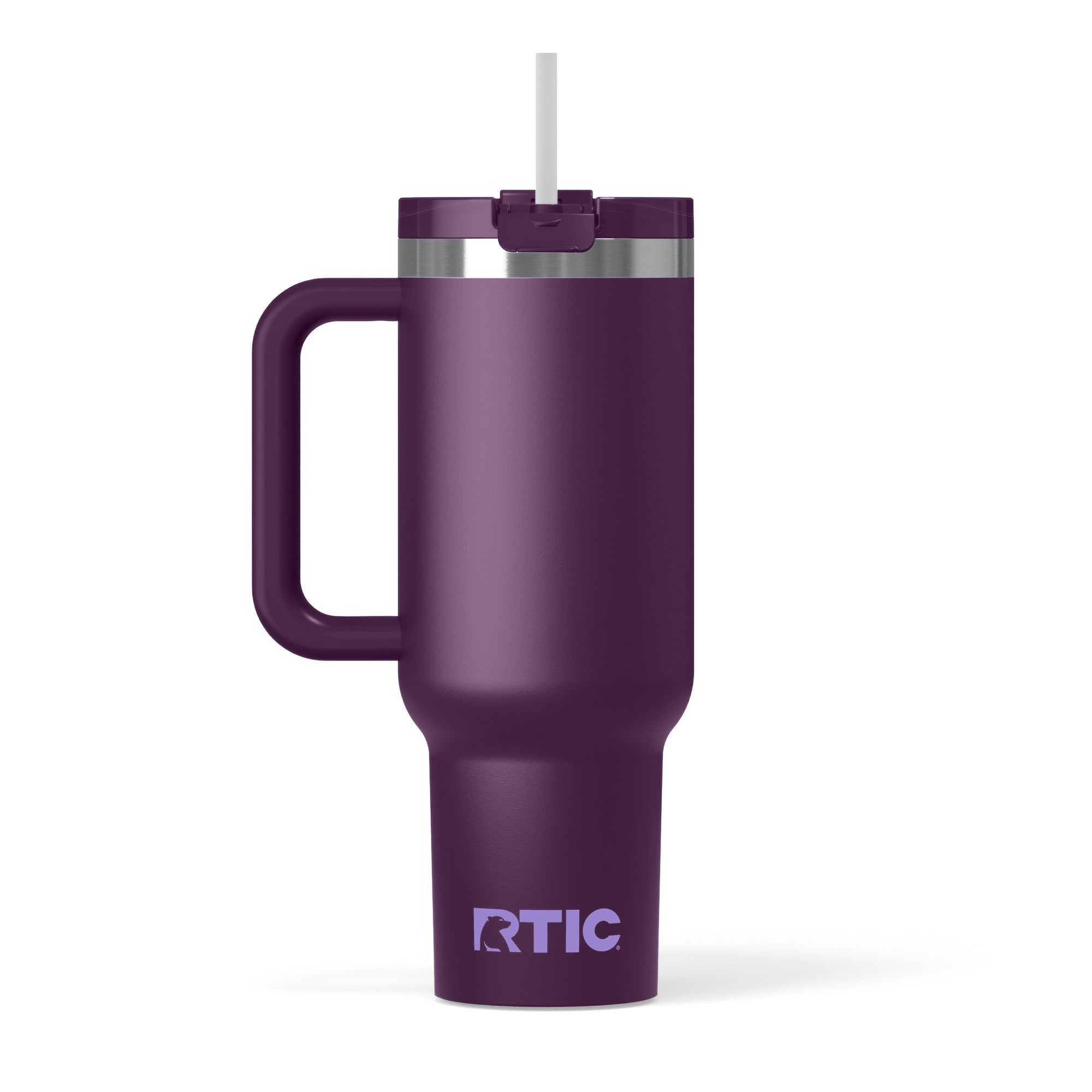 Custom Plum RTIC 40 oz Road Trip Tumbler, personalized by SanCanDo Swag in Argyle, TX