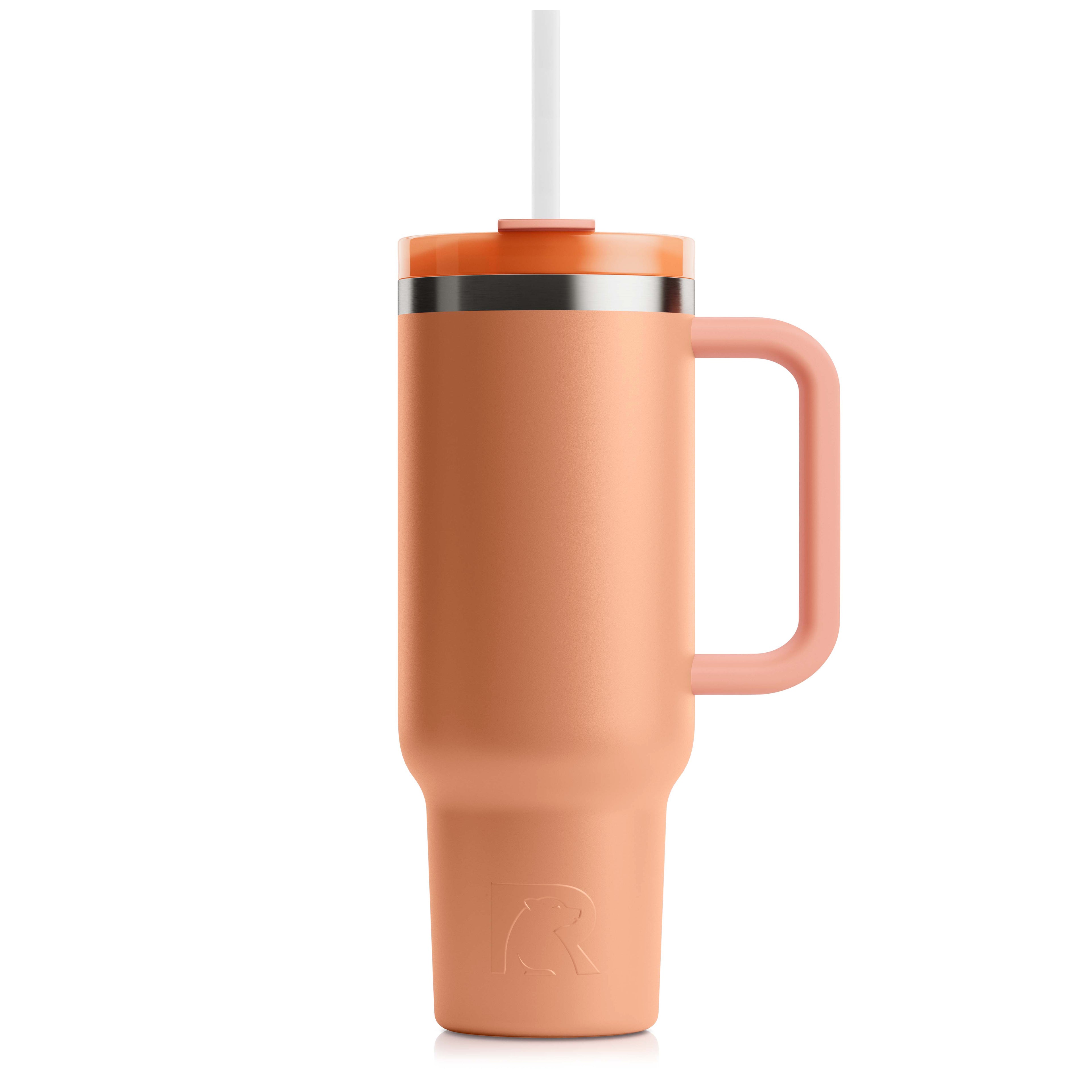 Custom Salmon RTIC 40 oz Road Trip Tumbler, personalized by SanCanDo Swag in Argyle, TX