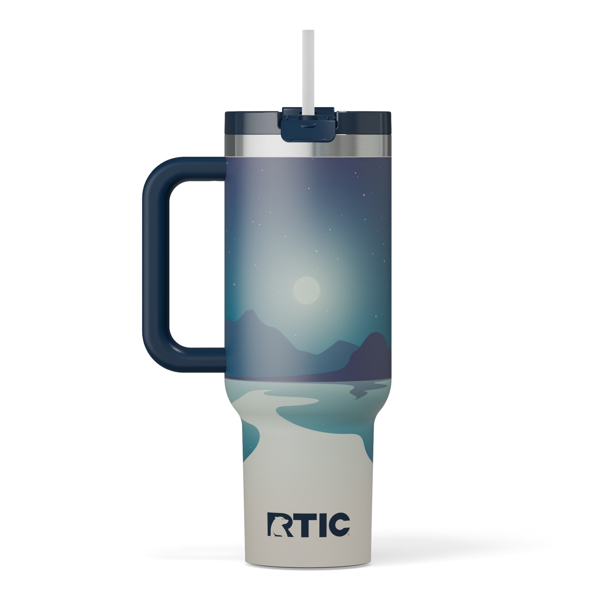 Custom Starry Night RTIC 40 oz Road Trip Tumbler, personalized by SanCanDo Swag in Argyle, TX