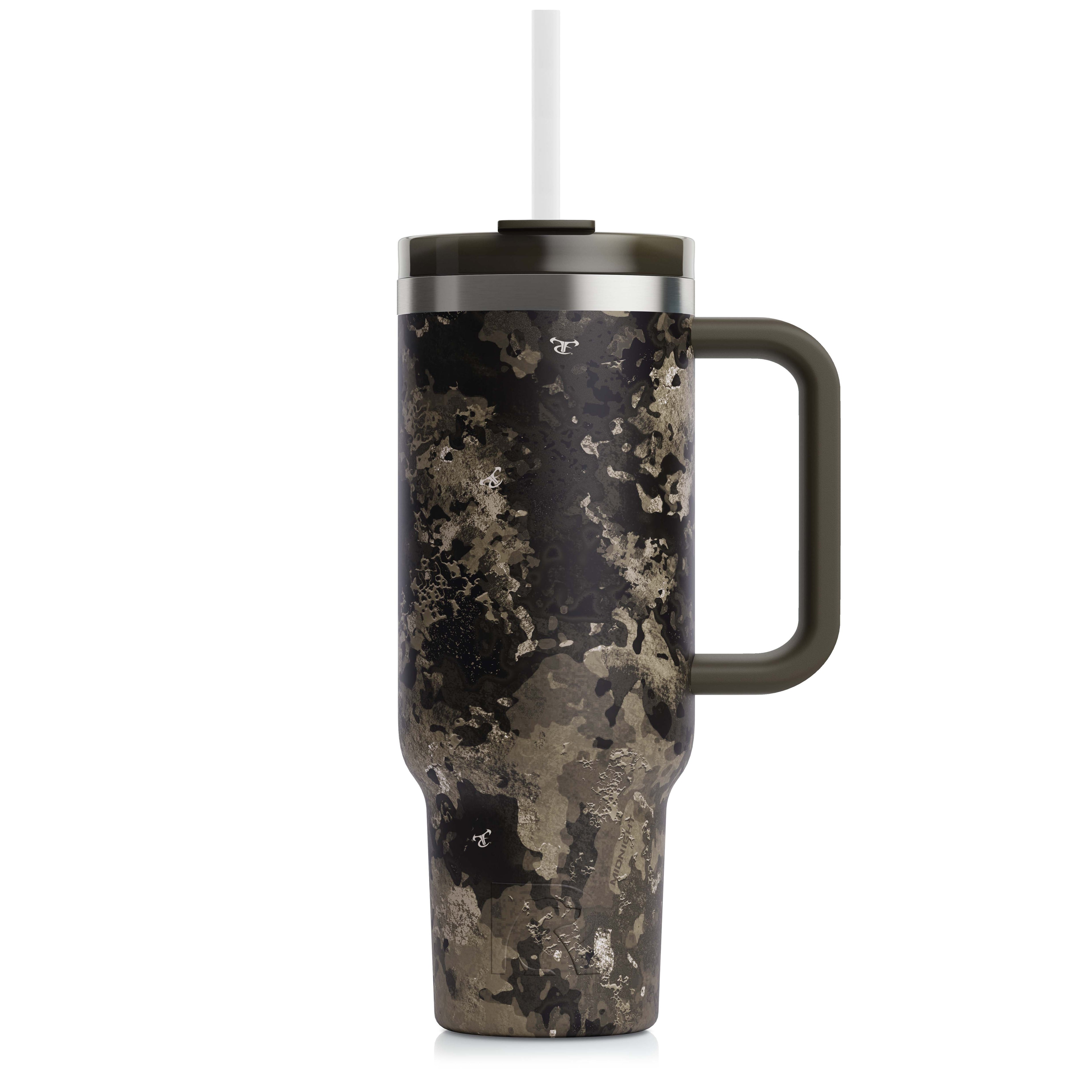 Custom Olive Midnight Camo RTIC 40 oz Road Trip Tumbler, personalized by SanCanDo Swag in Argyle, TX