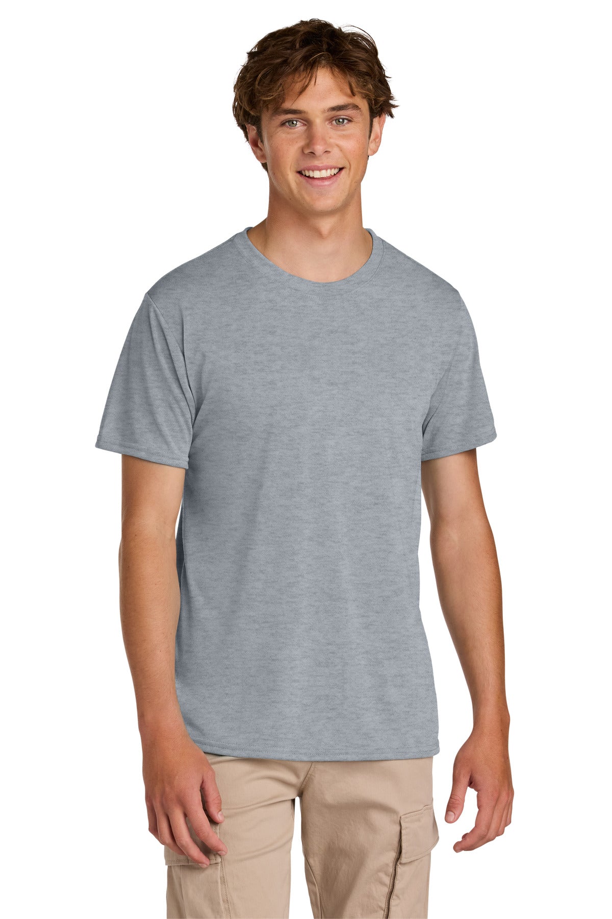Custom Sport Grey Gildan Performance Tee 42000, personalized by SanCanDo Swag in Argyle, TX