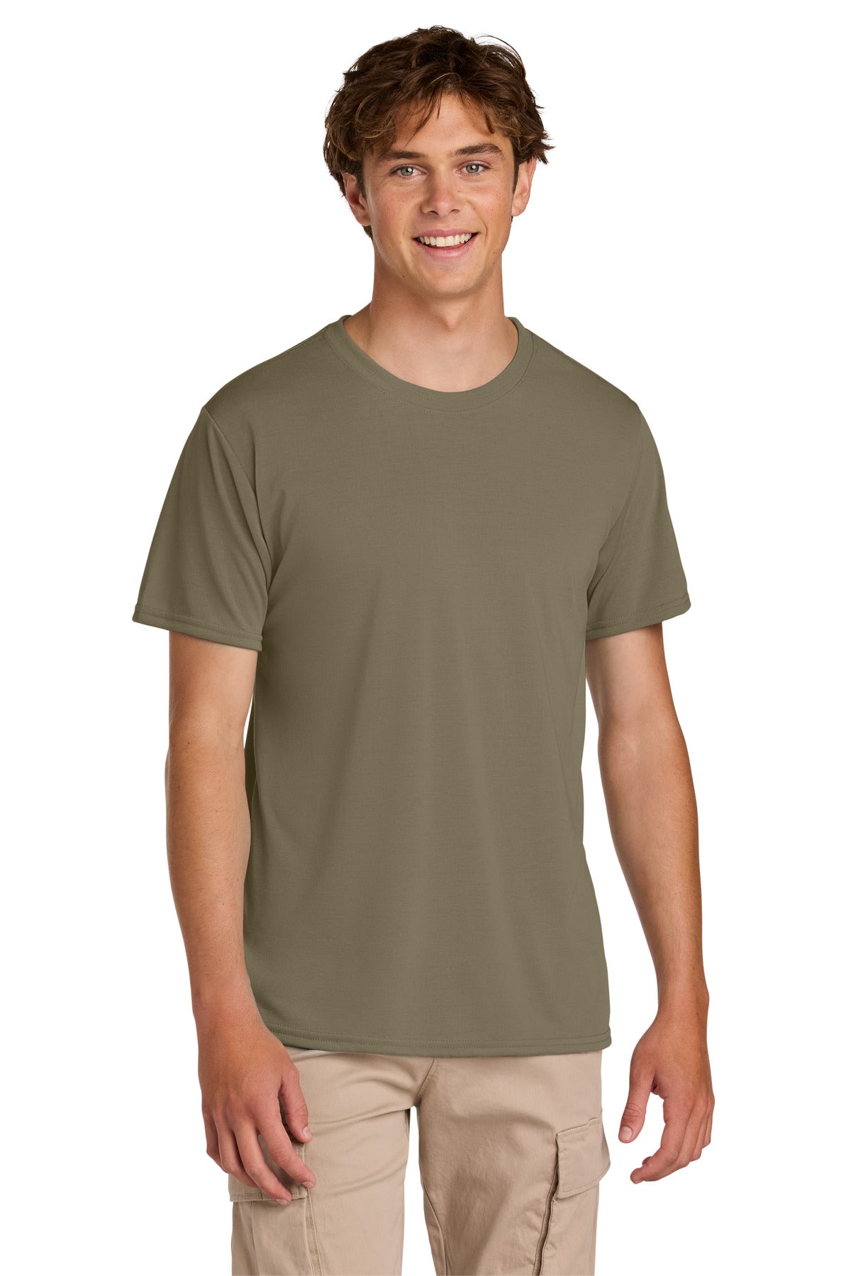 Custom Prairie Dust Gildan Performance Tee 42000, personalized by SanCanDo Swag in Argyle, TX