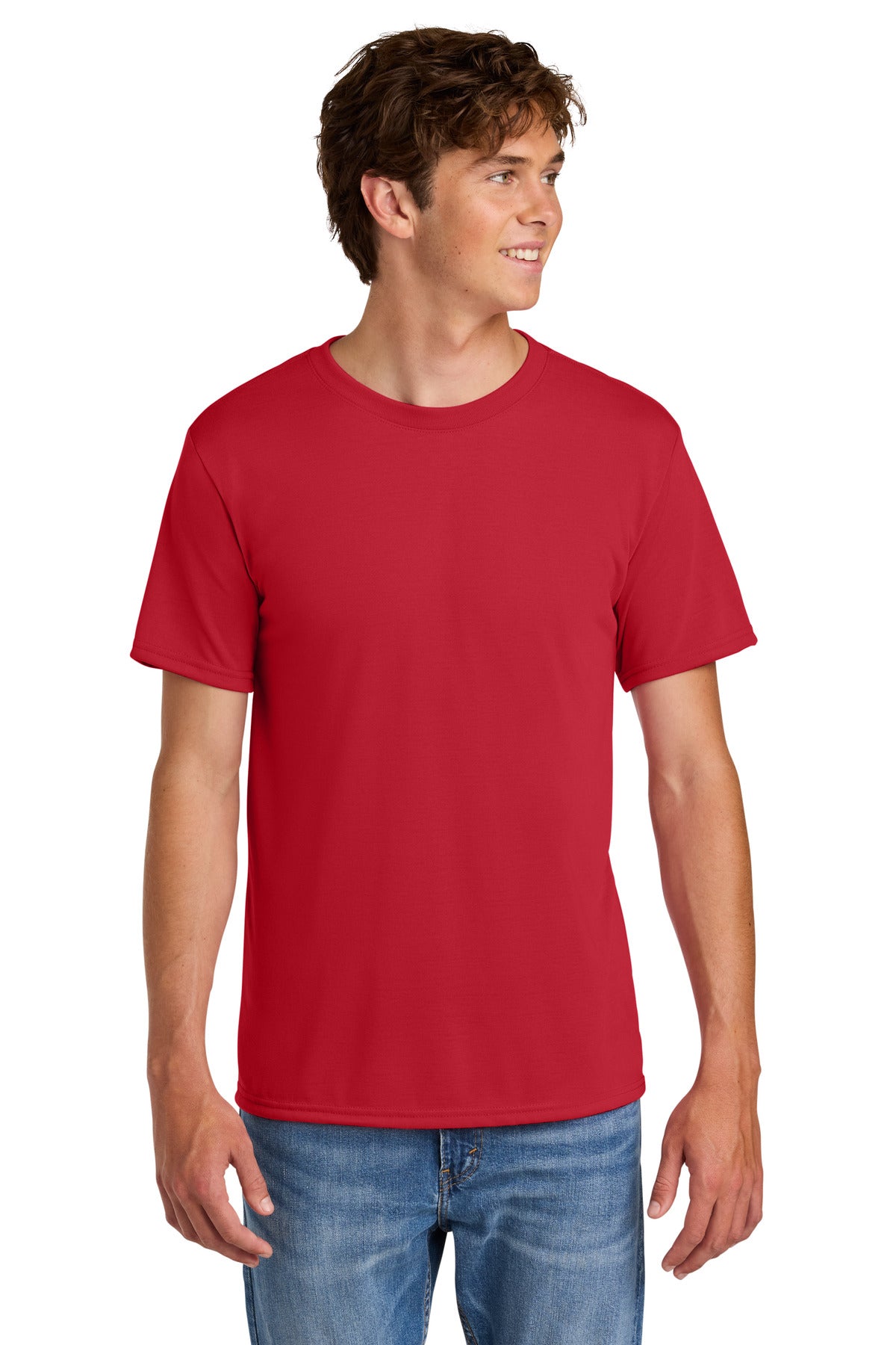 Custom Red Gildan Performance Tee 42000, personalized by SanCanDo Swag in Argyle, TX