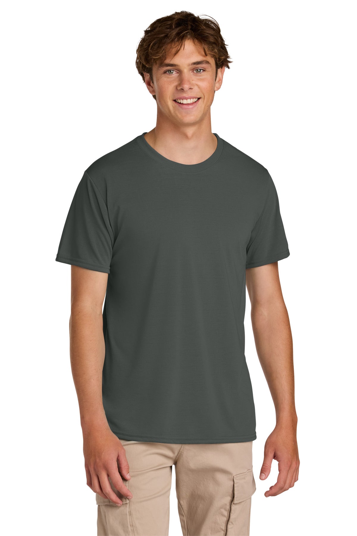 Custom Charcoal Gildan Performance Tee 42000, personalized by SanCanDo Swag in Argyle, TX