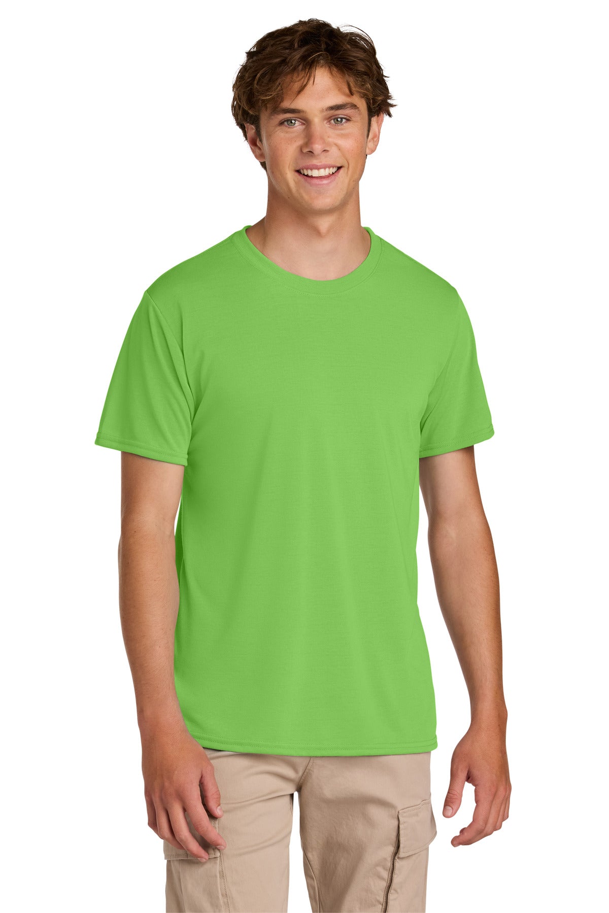 Custom Lime Gildan Performance Tee 42000, personalized by SanCanDo Swag in Argyle, TX