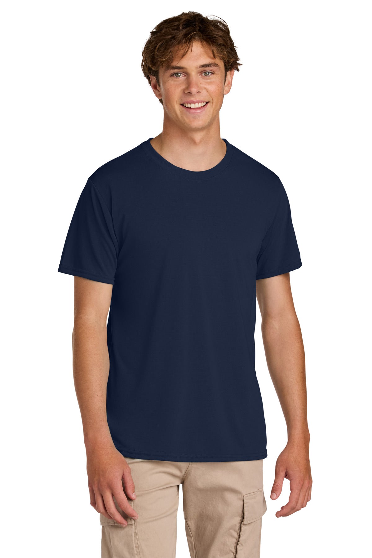 Custom Navy Gildan Performance Tee 42000, personalized by SanCanDo Swag in Argyle, TX