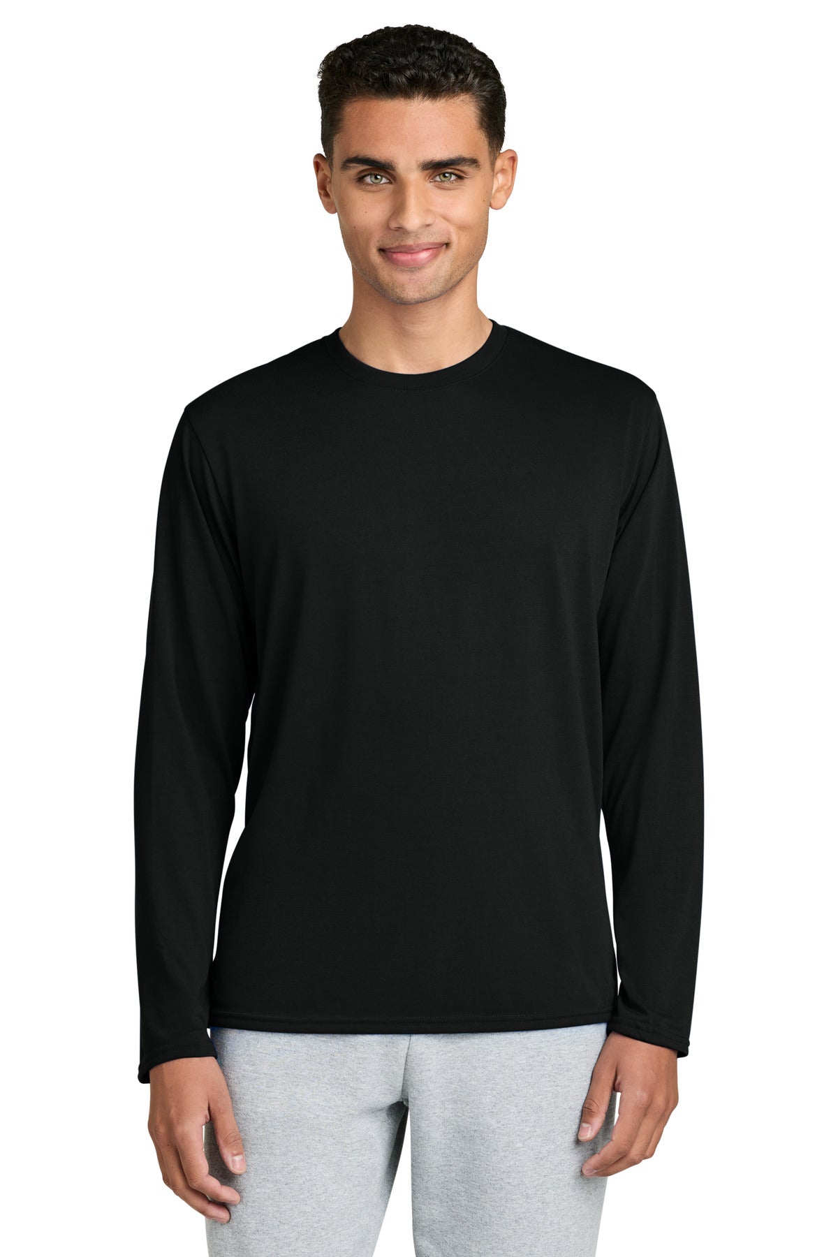 Custom Black Performance Long Sleeve Tee 42400, personalized by SanCanDo Swag in Argyle, TX