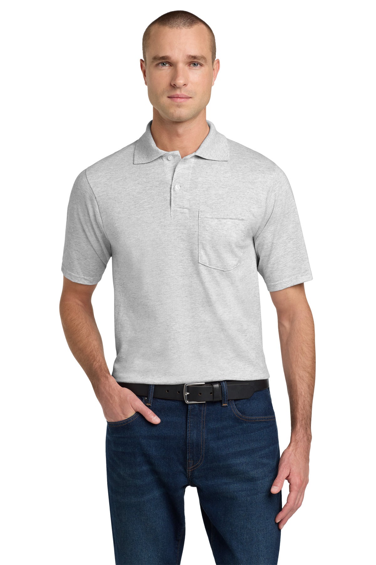 Custom Ash Dri-Power Pocket Sport Shirt 436MP, personalized by SanCanDo Swag in Argyle, TX