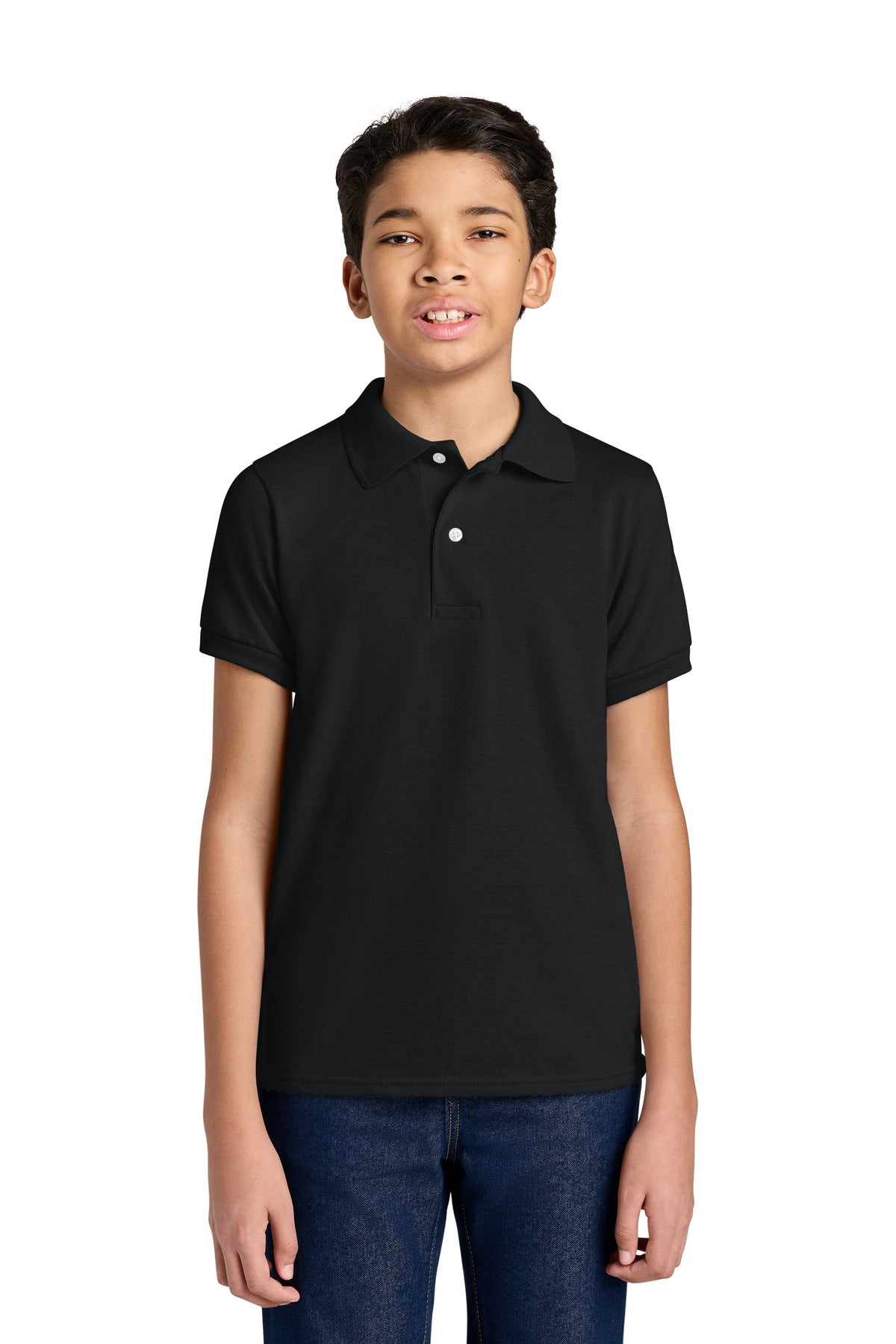 Custom Black Youth Dri-Power Sport Shirt 437B, personalized by SanCanDo Swag in Argyle, TX