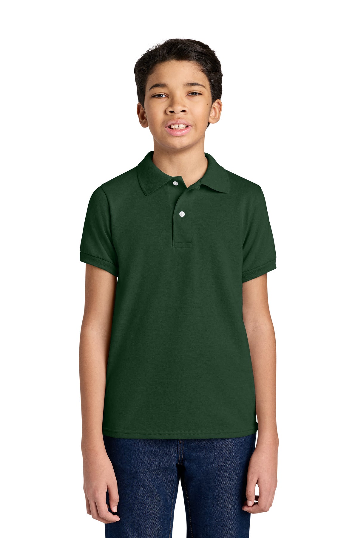 Custom Forest Green Youth Dri-Power Sport Shirt 437B, personalized by SanCanDo Swag in Argyle, TX