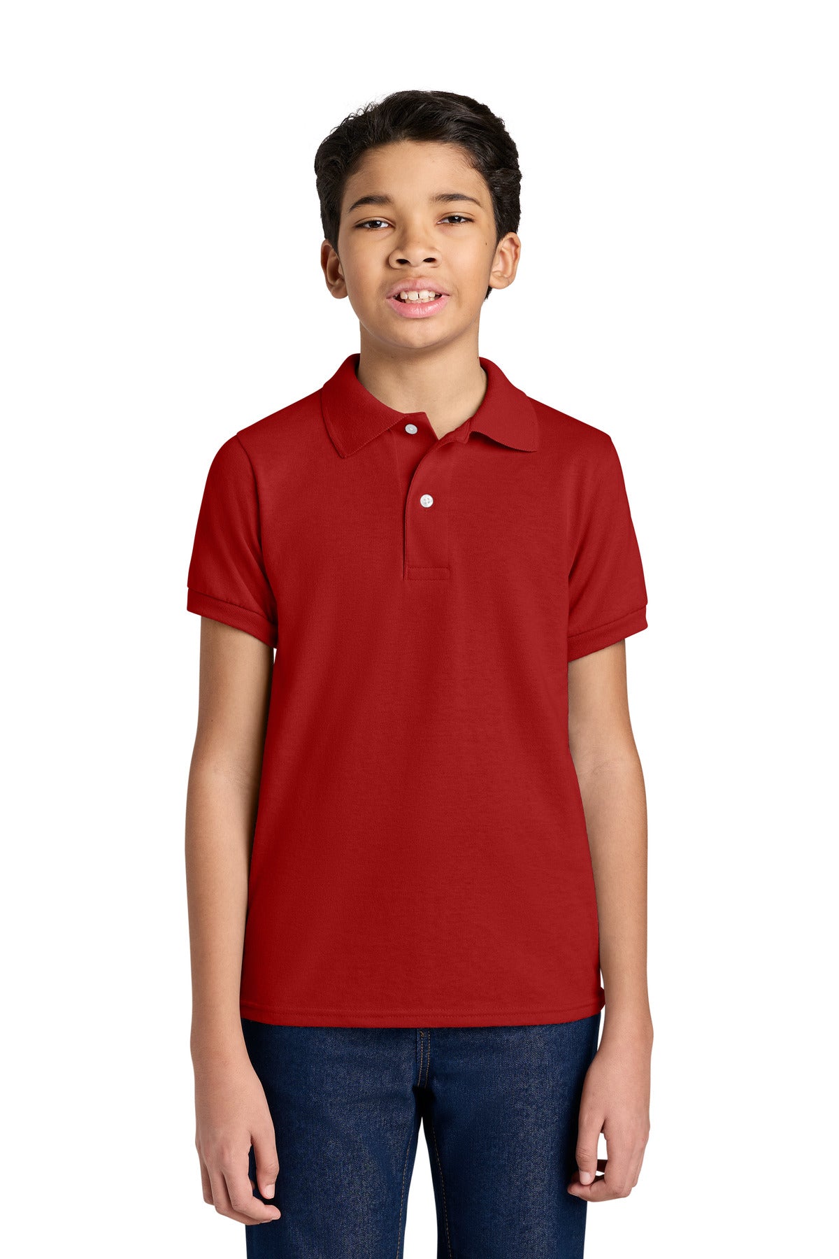 Custom True Red Youth Dri-Power Sport Shirt 437B, personalized by SanCanDo Swag in Argyle, TX