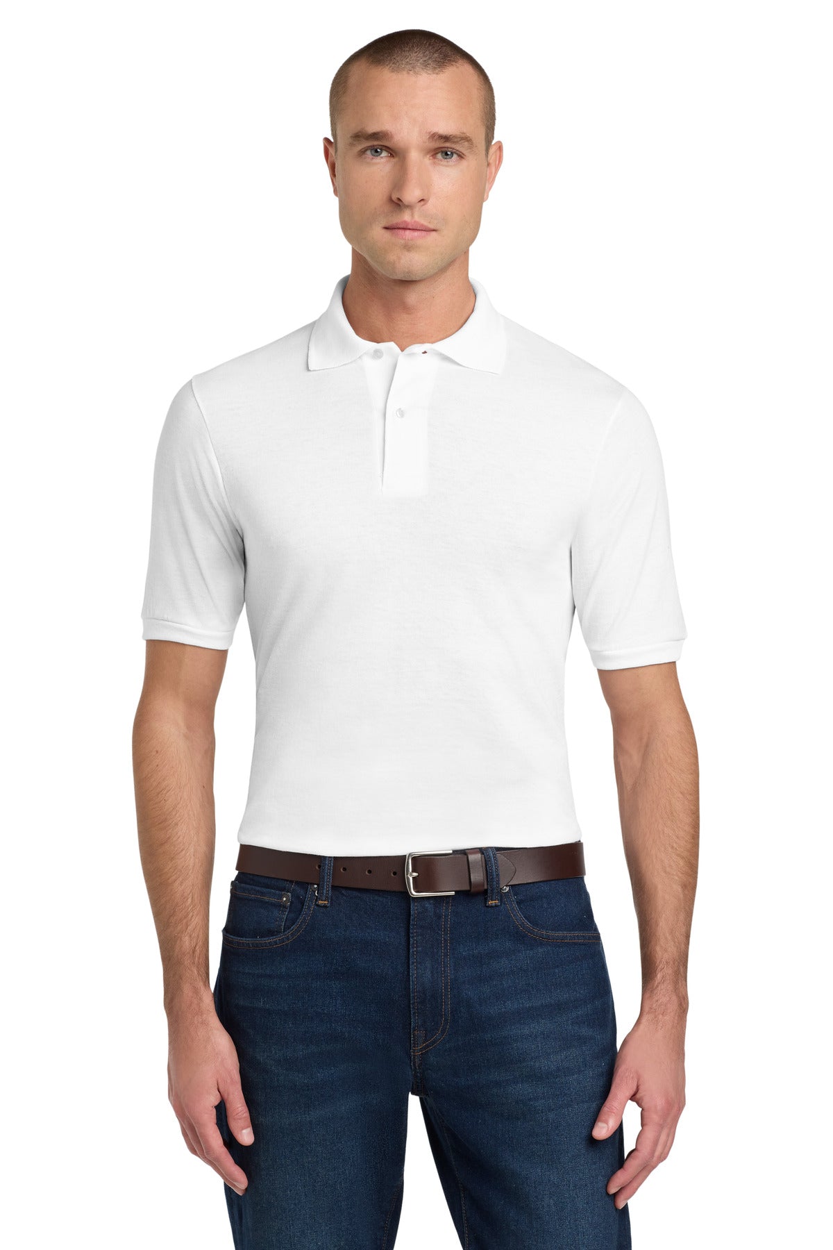Custom White Dri-Power Sport Shirt 437M, personalized by SanCanDo Swag in Argyle, TX
